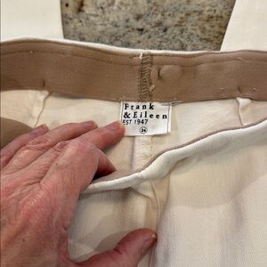 Frank & Eileen Beige and Cream stretch pants.